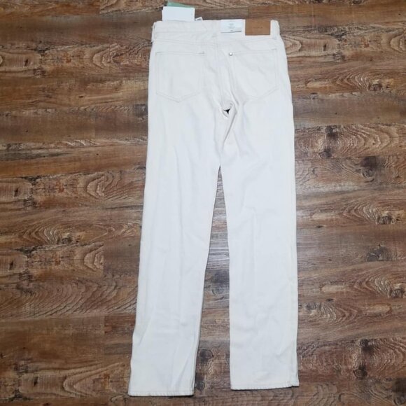 H&M Jean NWT Cream 4 Straight Mid Denim Casual - Picture 4 of 9